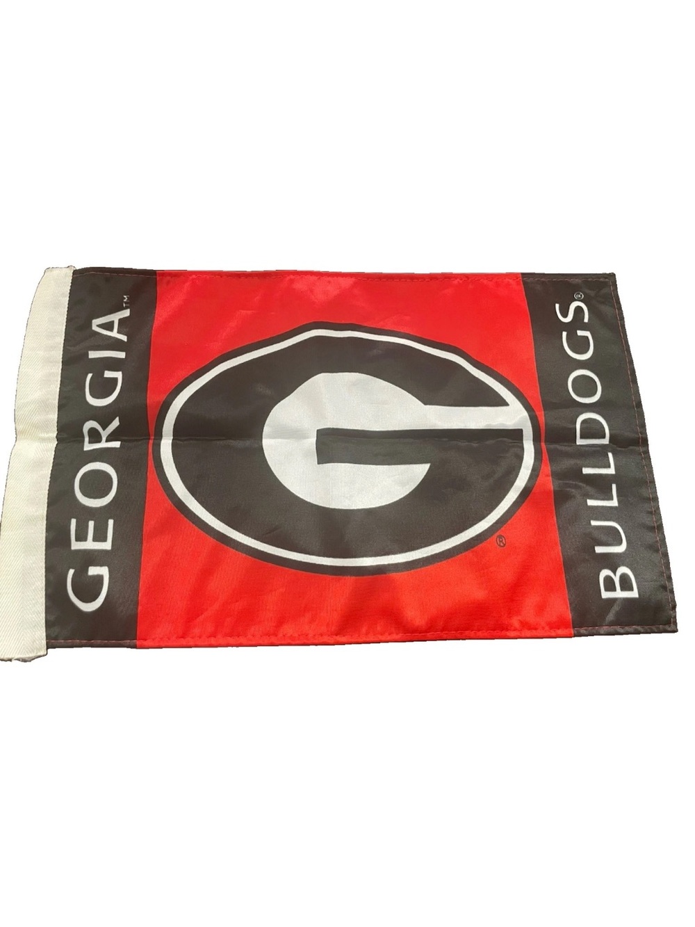 Georgia Bulldogs UGA Garden Flag 11x19 Red Black Double Sided NCAA